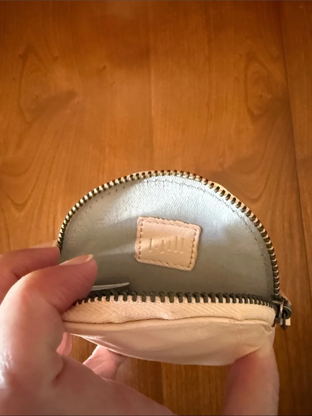 J. Jill Genuine Leather pale pink Round Leather Coin Pouch
